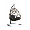 Zahradní závěsné houpací křeslo OSNA černé, béžové