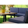 Sestava zahradního nábytku MERS CORNER černá, dřevo, šedá