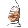 Zahradní závěsné houpací křeslo TAVUS cappuccino