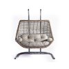 Zahradní závěsné houpací křeslo JUNDA šedé