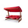 Zahradní houpačka trojmístná LUNA DELUXE 2600 červená
