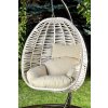 Zahradní závěsné houpací křeslo FINDIK krémové