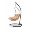 Zahradní závěsné houpací křeslo FLORYA béžové, černé