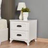 Noční stolek TUVALLE bílý ořech