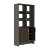 Knihovna LINEA šedá hnědá