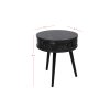 Odkládací stolek YUVARLAK černý