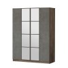 Šatní skříň HM2 hnědá šedá