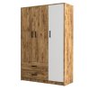 Šatní skříň GRANDE ořech bílá