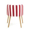 Židle KALANG červená bílá dub
