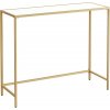 Konzolový stolek 100x35x80cm sklo zlatý