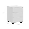 Mobilní kartotéka bílá 3 zásuvky 39 x 55 x 45 cm
