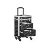 Kosmetický kufřík na kolečkách černý