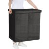Koš na prádlo dvoudílný 142 l černý