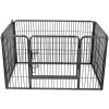 Ohrádka pro štěňata šedá 122 x 70 x 80 cm