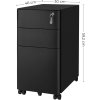 Pojízdná kancelářská skříňka 30x46x59,2 cm černá