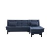 Rohová sedací souprava rozkládací SANTO modrá