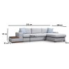 Rohová sedací souprava LOOP15 šedá
