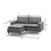 Rohová sedací souprava LUNGO MINI šedá