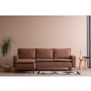 Rohová sedací souprava LUNGO hnědá