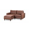 Rohová sedací souprava LUNGO MINI hnědá