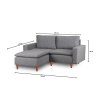 Rohová sedací souprava LUNGO MINI šedá