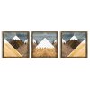 Obraz na MDF s rámem 3ks Z LAMEL SLOŽENÉ HORY 50 x 50 cm