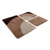 Koupelnová předložka trojdílná WELL hnědá a černá