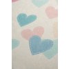 Dětský koberec(100 x 160 cm) HEARTS bílý 