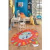 Dětský koberec(100 x 160 cm) PALETTE červený – písmenka a barvičky