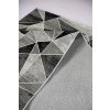 Koberec (120 x 180) W942 černé a šedé geometrické vzory
