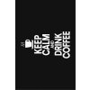 Koberec WOOKECE173 černý s nápisem – Keep Calm and Drink Coffee