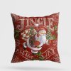 Polštář YY202355 červený se Santou