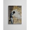 Obraz na plátně (50 x 70) Banksy Street Art – natěrač