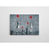Obraz na plátně (50 x 70) Banksy Street Art – láska povznáší