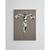 Obraz na plátně (50 x 70) Banksy Street Art – Ježíš Kristus s nákupními taškami