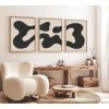 Dekorativní obraz MDF 3 ks HUHU199 Moderní minimalismus – černá na bílém