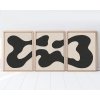 Dekorativní obraz MDF 3 ks HUHU199 Moderní minimalismus – černá na bílém