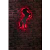 Nástěnná dekorace s LED podsvícením černý vzpínající se kůň na černé desce jako dekorace na zeď na stěnu s červeným podsvícením led