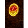 Nástěnná LED dekorace LOVE SMILE smajlík se srdíčky