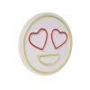 Nástěnná LED dekorace LOVE SMILE smajlík se srdíčky