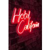 Nástěnná LED dekorace HOTEL CALIFORNIA červený nápis