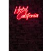 Nástěnná LED dekorace HOTEL CALIFORNIA červený nápis