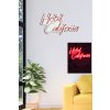 Nástěnná LED dekorace HOTEL CALIFORNIA červený nápis