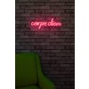 Nástěnná LED dekorace CARPE DIEM růžový nápis