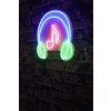Nástěnná LED dekorace MUSIC SOUND HEADPHONES 