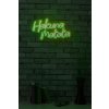 Nástěnná LED dekorace HAKUNA MATATA zelený nápis
