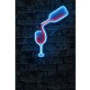 Nástěnná LED dekorace WINE modrá a červená