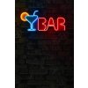 Nástěnná LED dekorace BAR červená a modrá