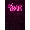 Nástěnná LED dekorace BAR růžová 