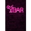 Nástěnná LED dekorace BAR růžová 